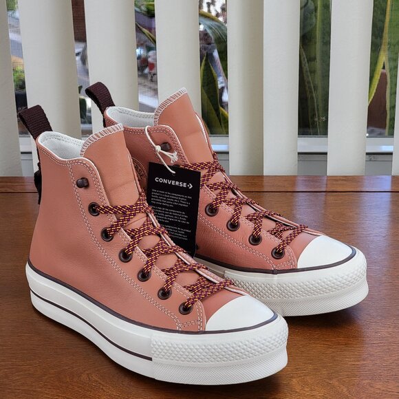 Converse Shoes - Converse Women's CTAS Lift Hi Platform  A03741C Terra Blush/Egret/Dark Root